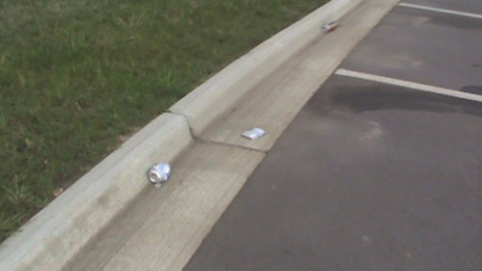 Litter, weeds and quack grass